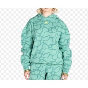 Melody Ehsani Amoeba Hoodie Pullover‎ Green Women's M Streetwear Cozy Oversized